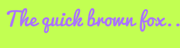 Image with Font Color AB73FF and Background Color C2FF52